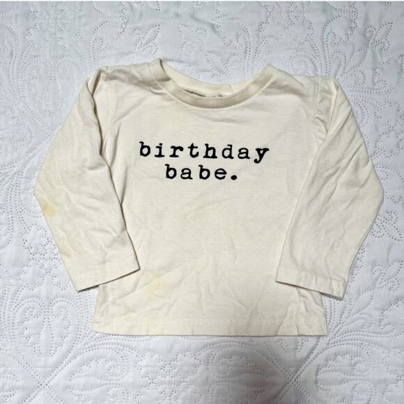 Tenth & Pine Birthday Babe Tee Size 6-12m - Picture 2 of 5